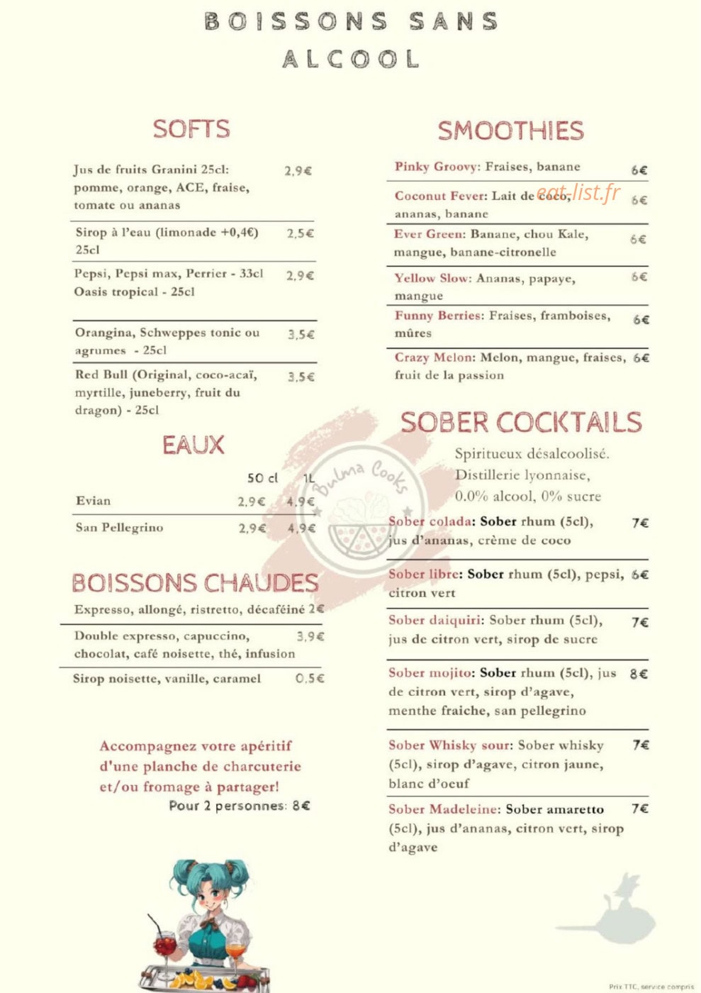 Bulma cooks — carte page 4