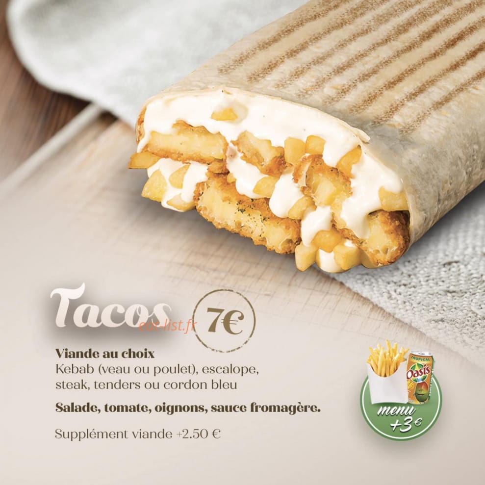 Le Pacha Kebab — carte page 2