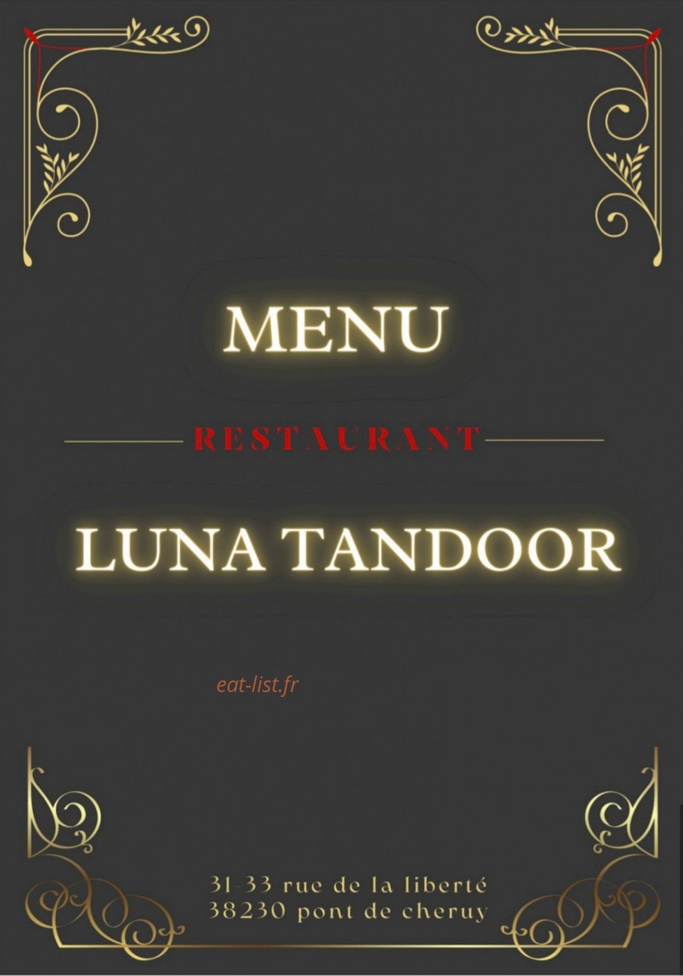 Luna Tandoor — carte page 1