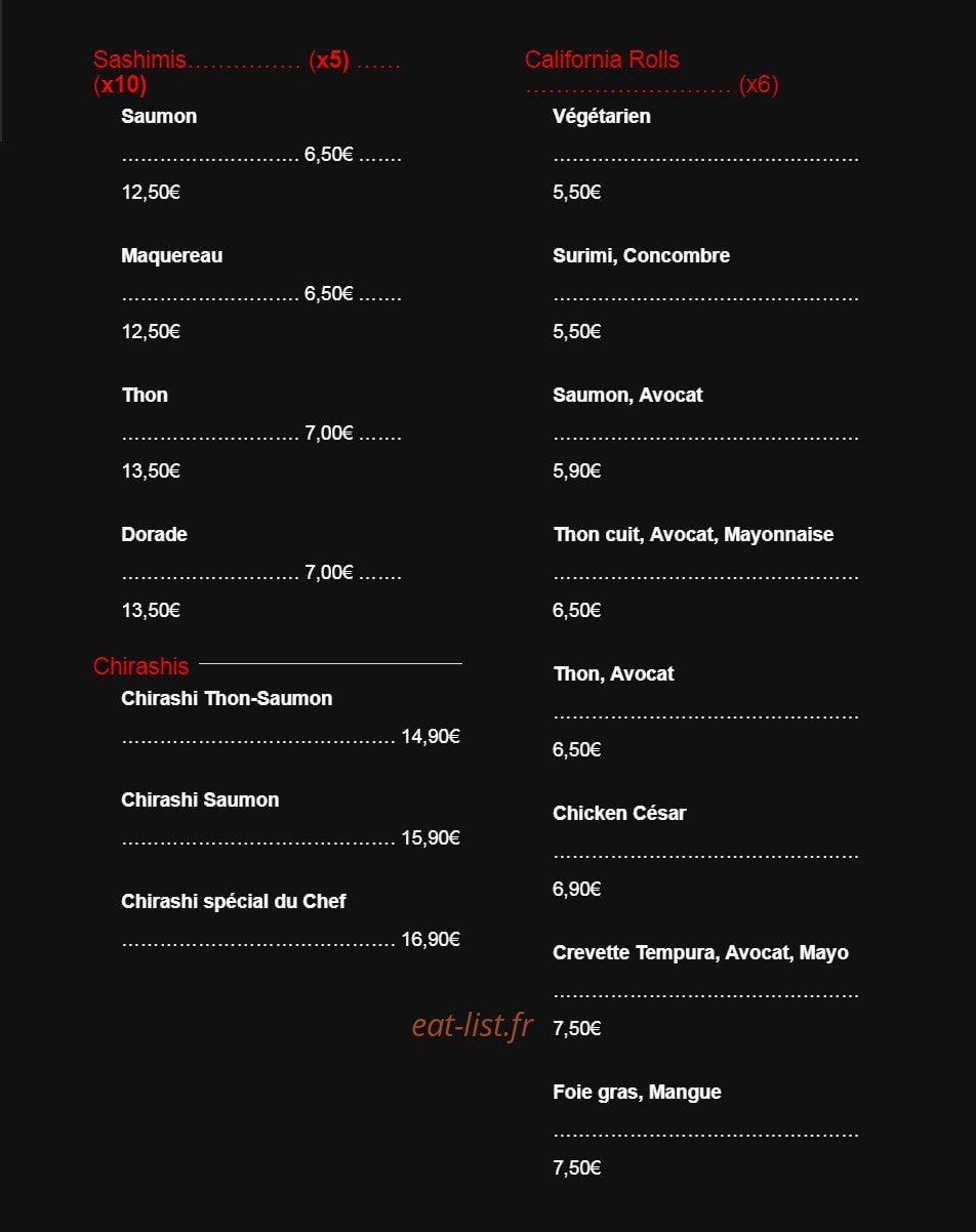 Yapad'sushi — carte page 3