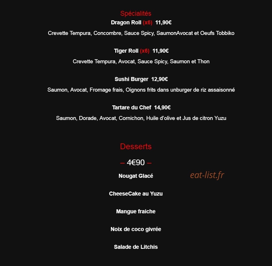 Yapad'sushi — carte page 4