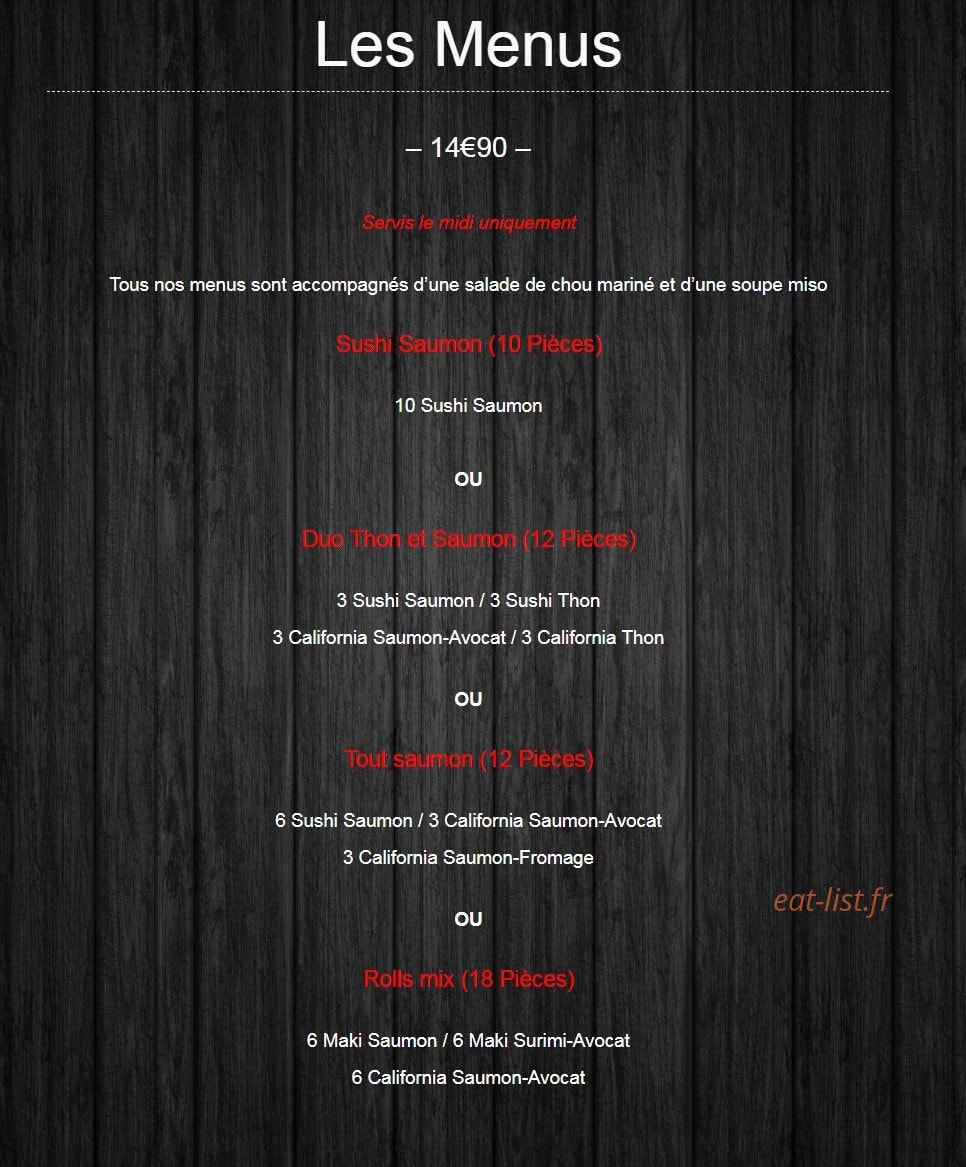 Yapad'sushi — carte page 5