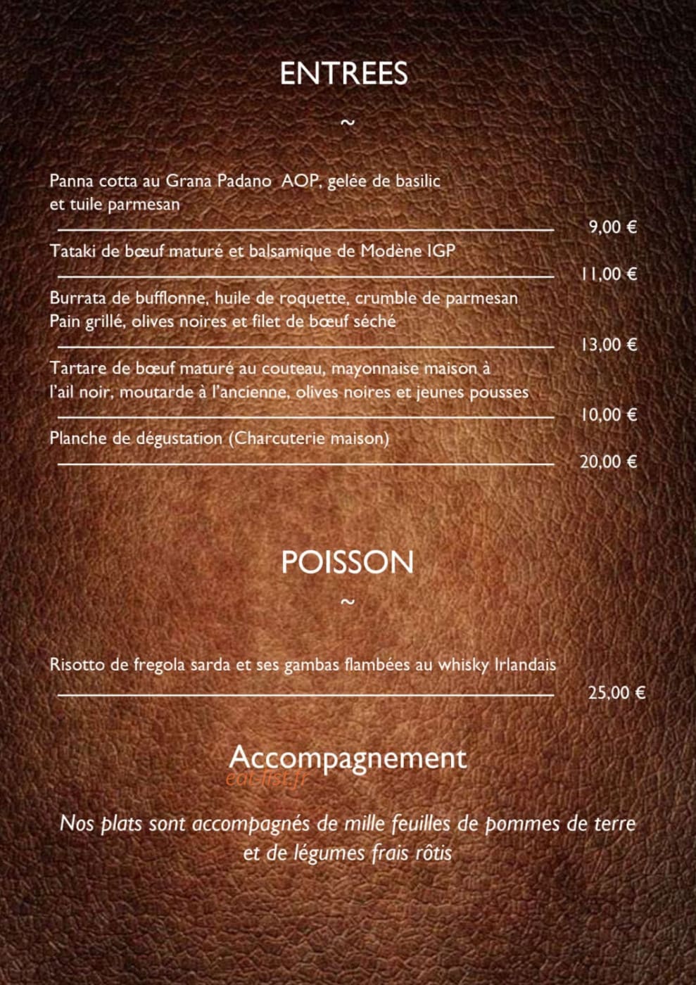 La Taverne — carte page 2