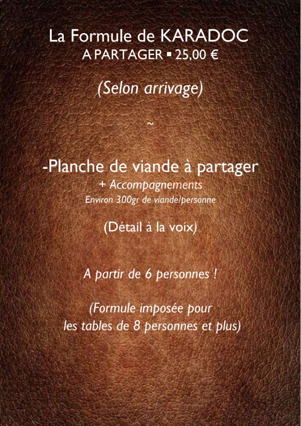 La Taverne — carte page 7