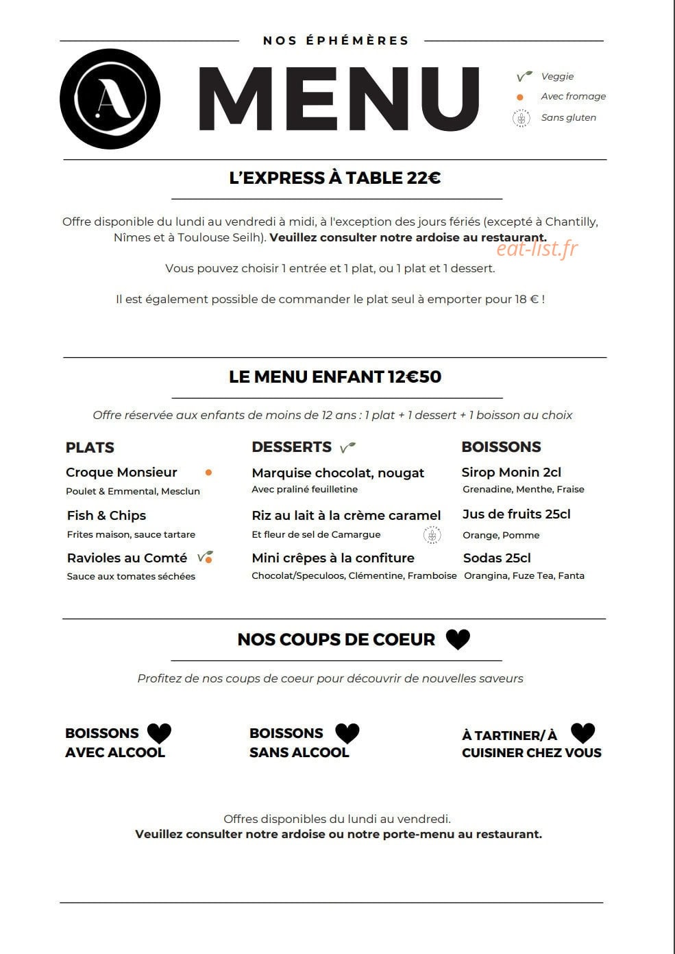 À l'Épicerie — carte page 4