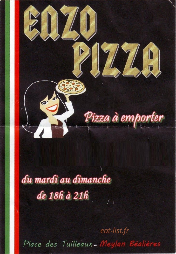 Enzo pizza — carte page 1