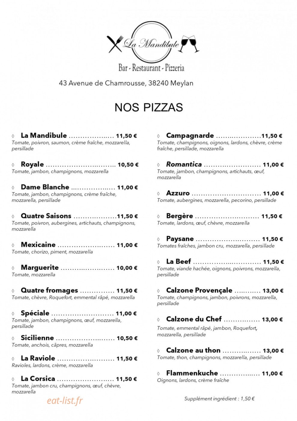 La Mandibule — carte page 1
