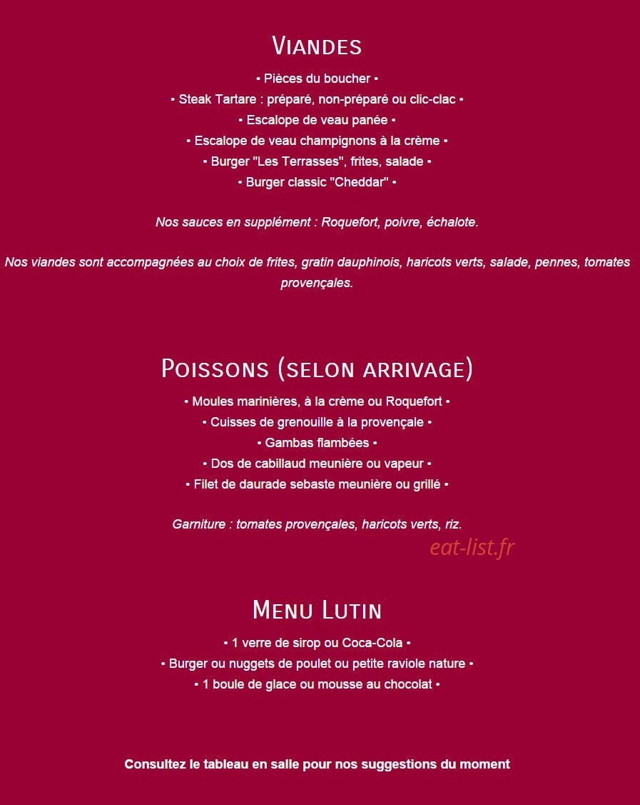 Les Terrasses — carte page 2