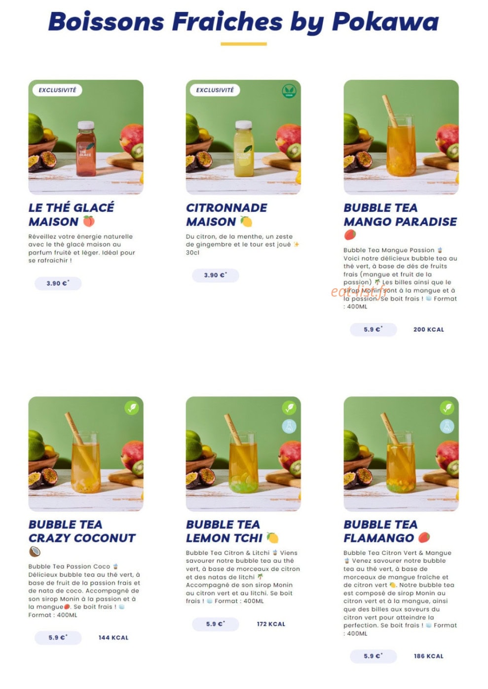 Pokawa — carte page 16