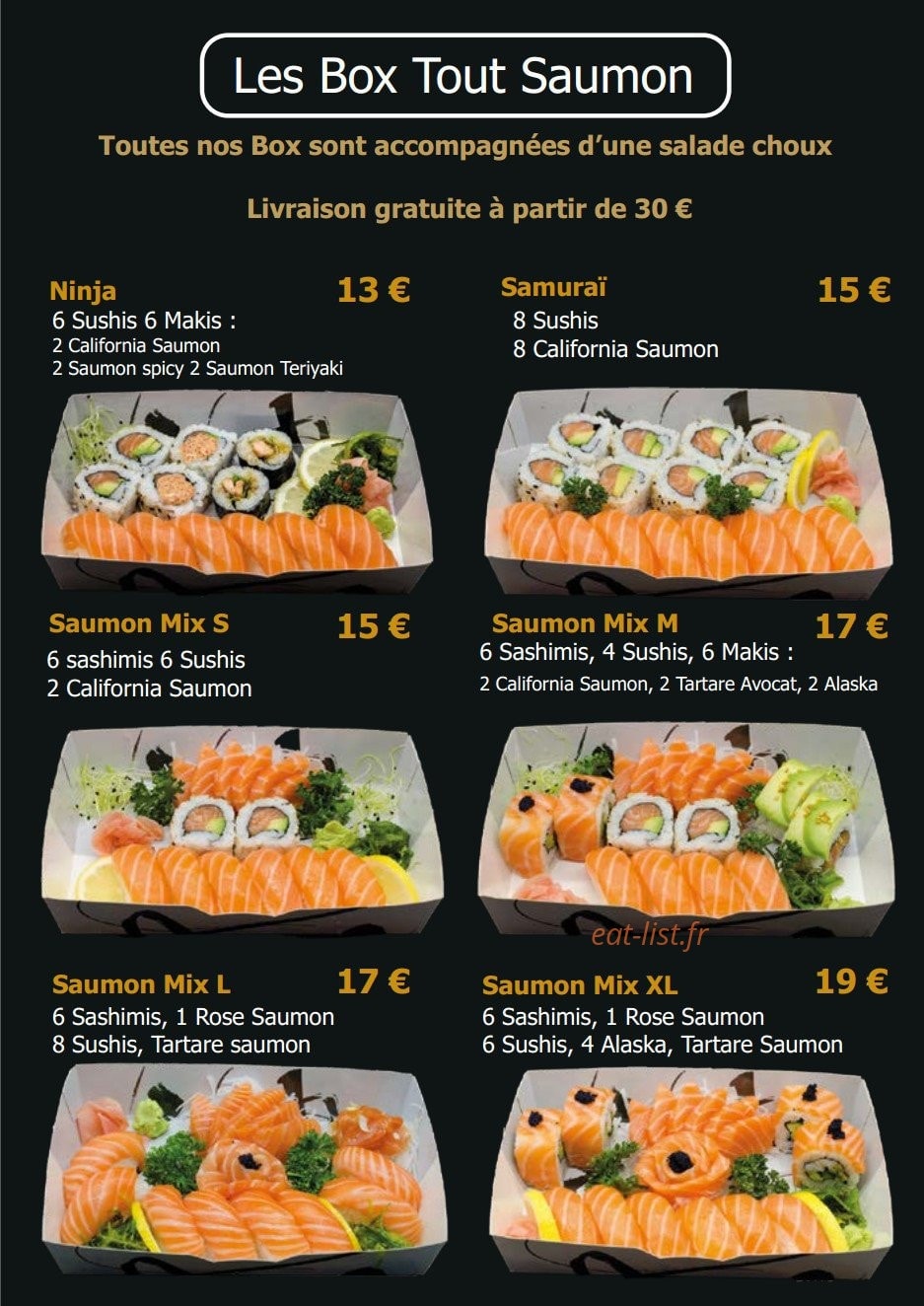 Sushi Lunch — carte page 4