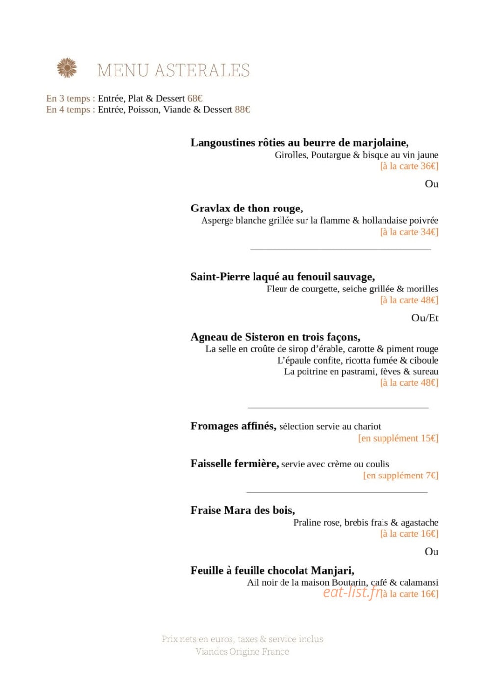 Asterales — carte page 1