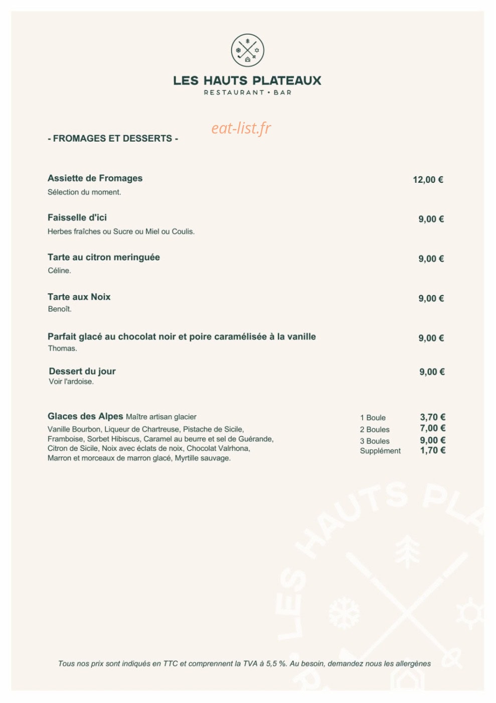 Les Hauts Plateaux — carte page 2