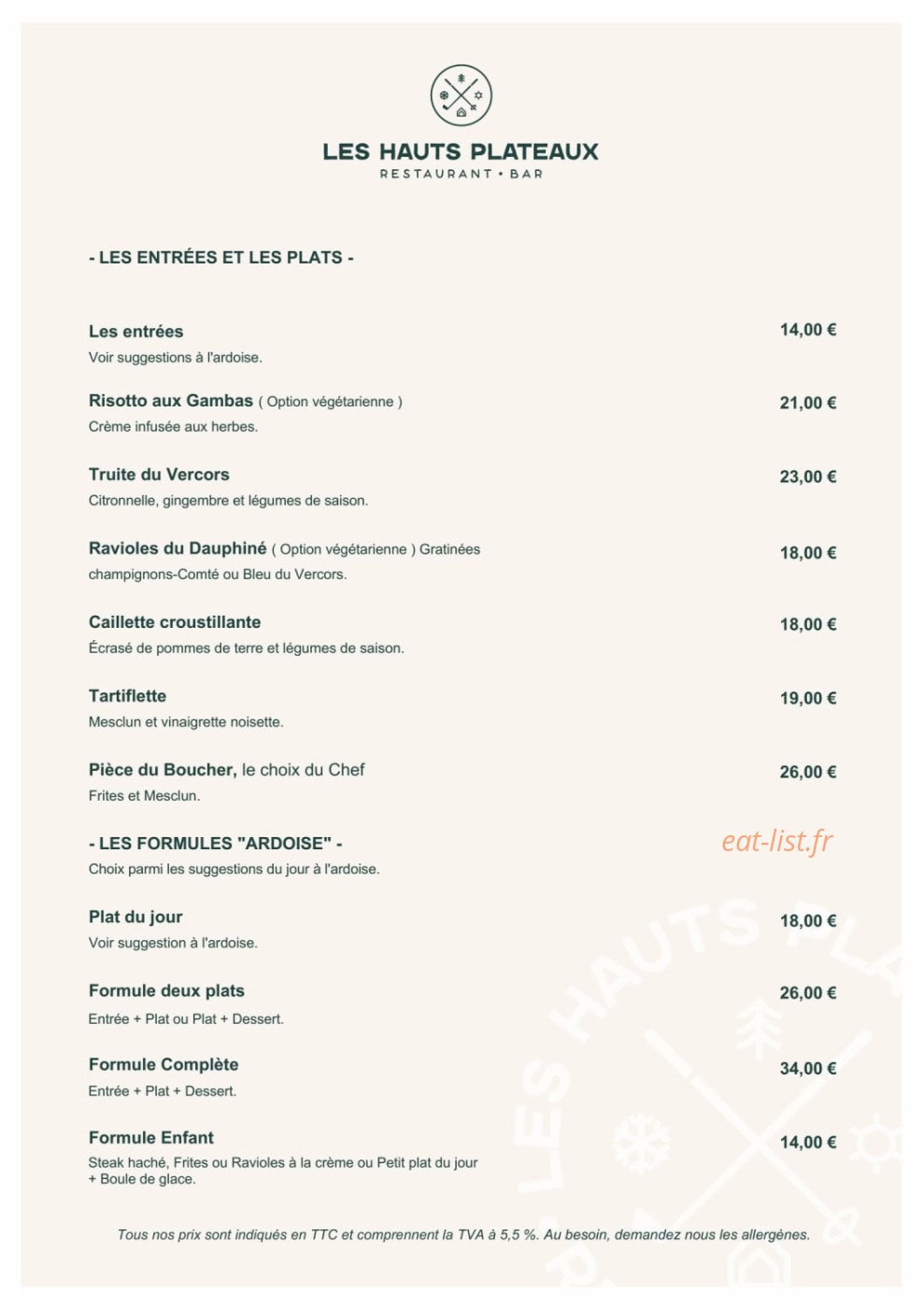 Les Hauts Plateaux — carte page 1