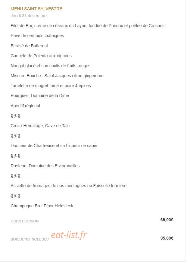 Auberge de la Croix Perrin à Lans En Vercors - menu et photos
