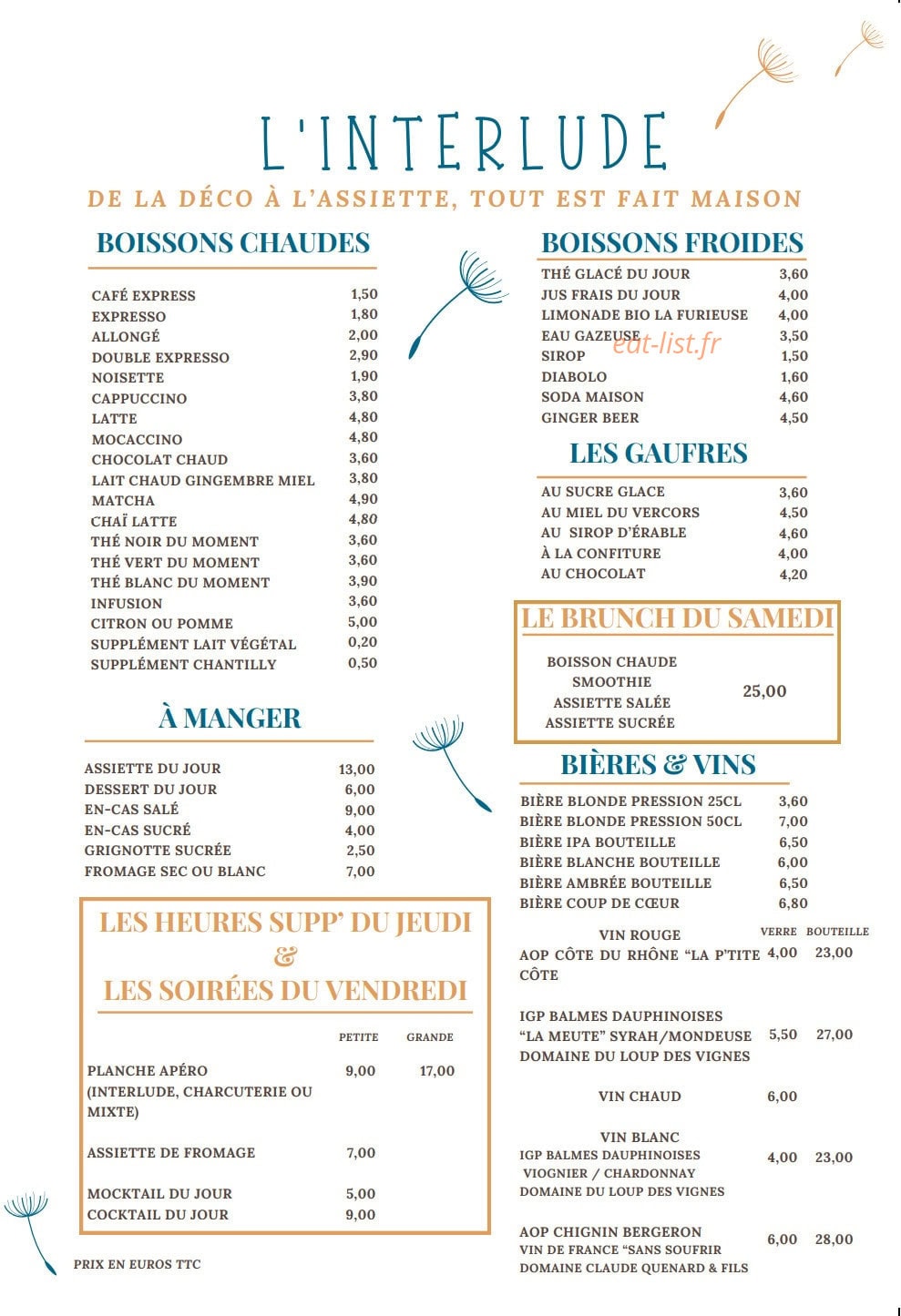 L'Interlude — carte page 1