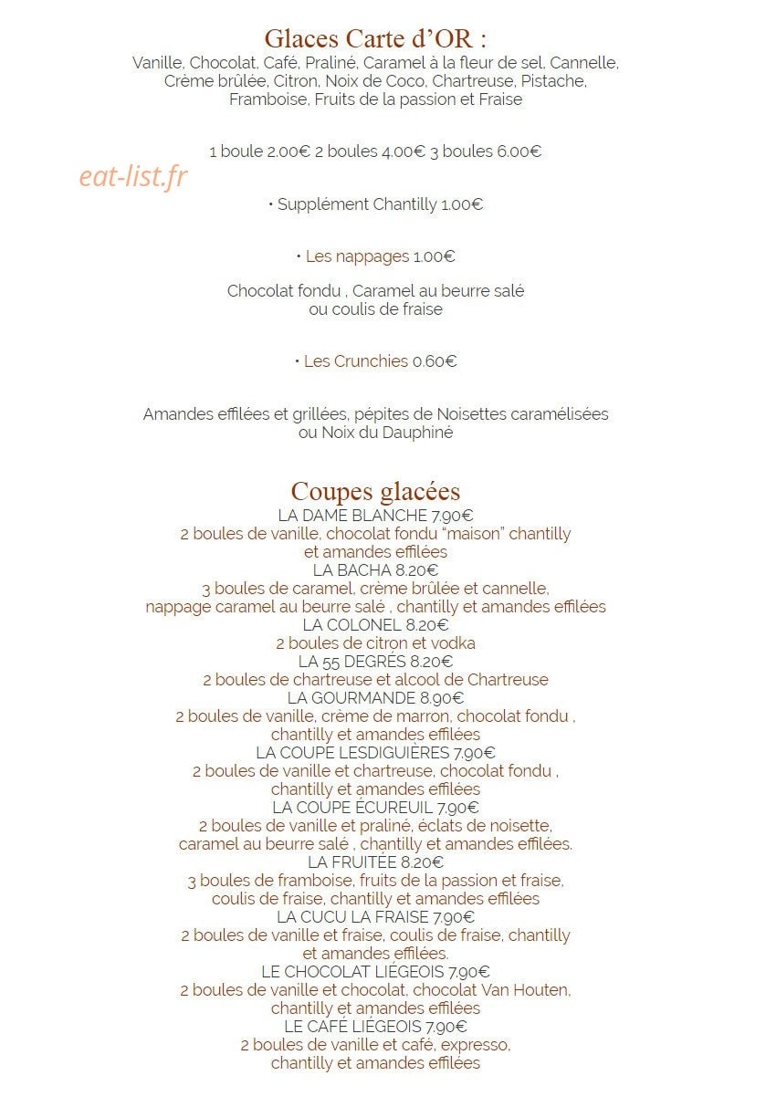 Brasserie la Marguerite — carte page 4