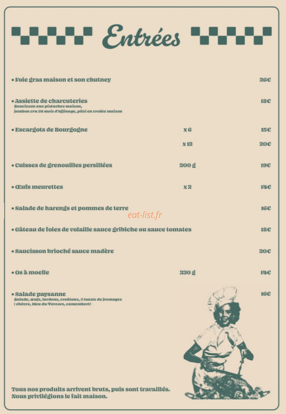 Chez la Marthe — carte page 1