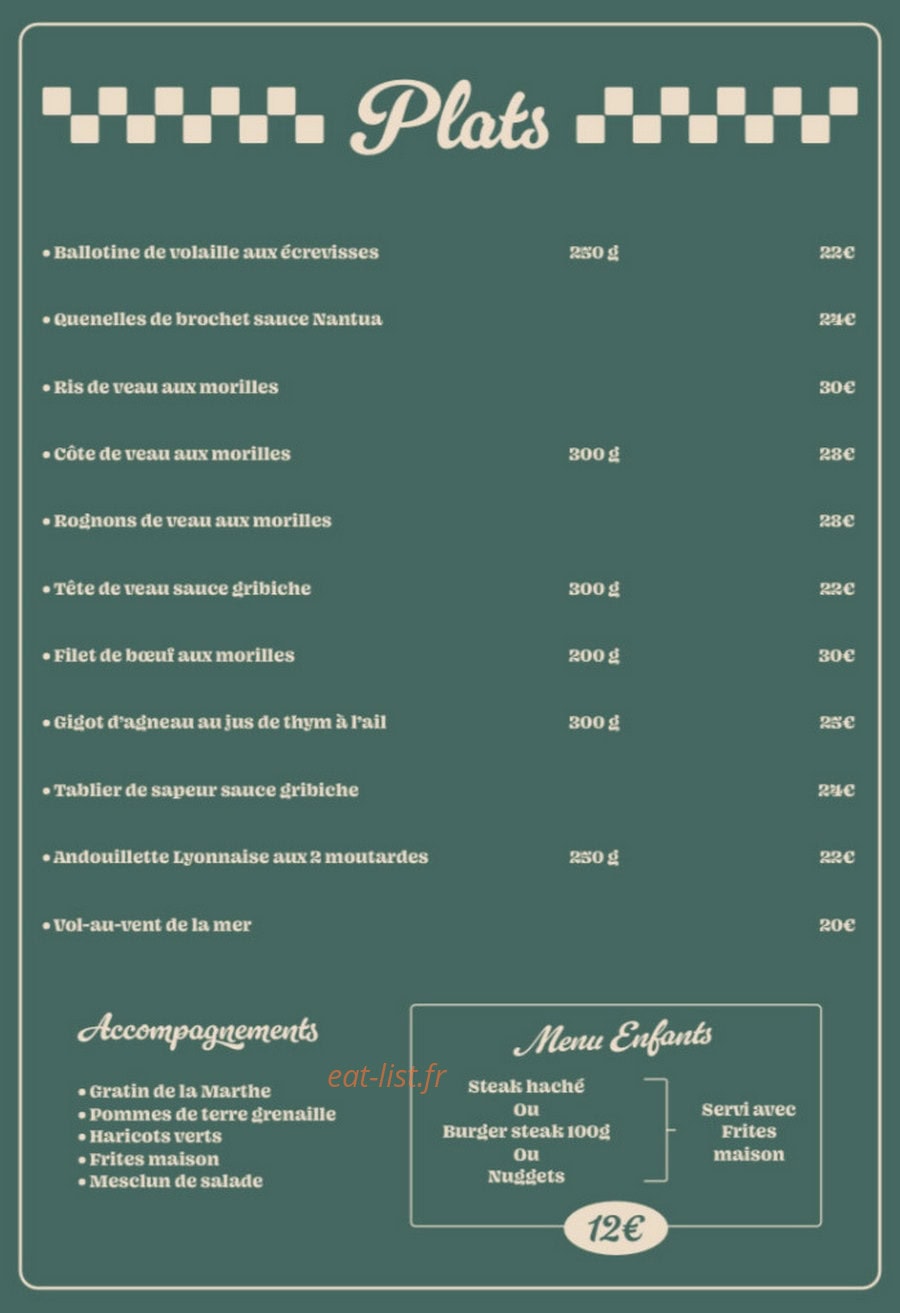 Chez la Marthe — carte page 2