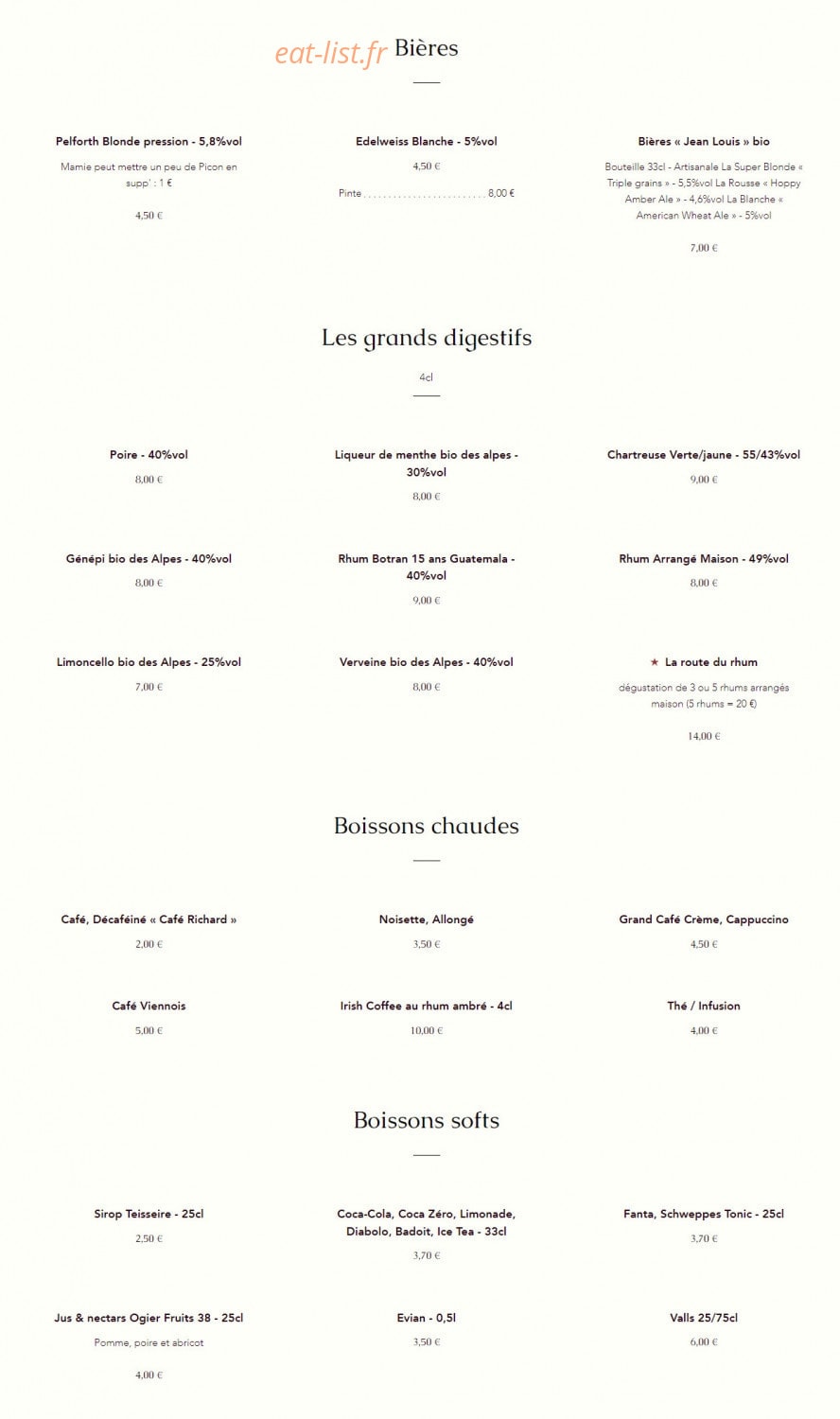 Chez Mamie — carte page 4