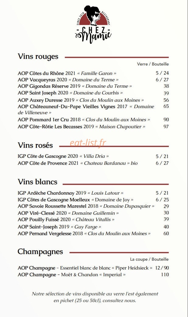 Chez Mamie — carte page 5