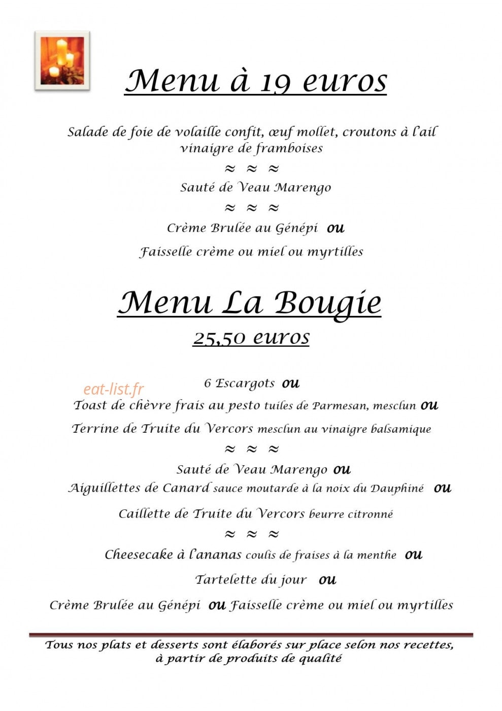 La Bougie — carte page 3