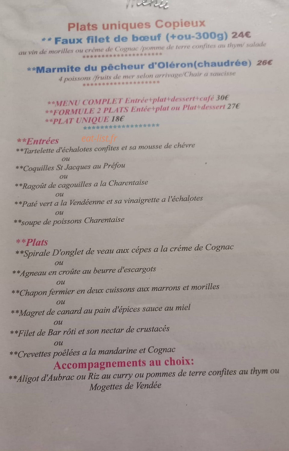La Goule Benèze — carte page 1