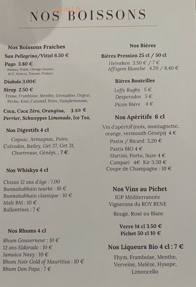 Le Bar B — carte page 5