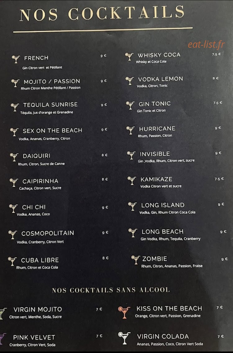 Le Bar B — carte page 4