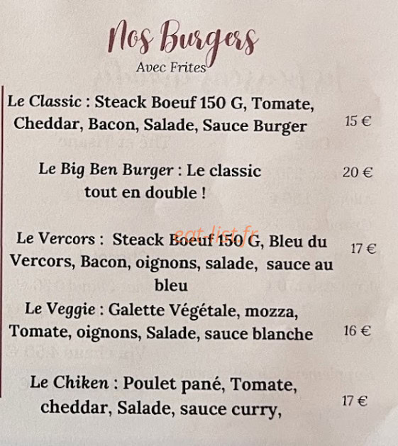 Le Bar B — carte page 3