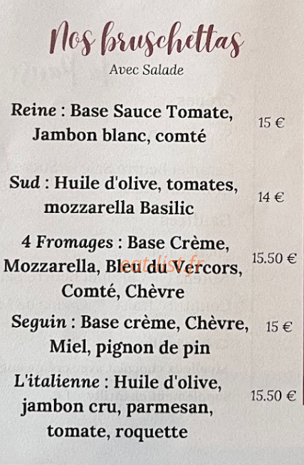 Le Bar B — carte page 2
