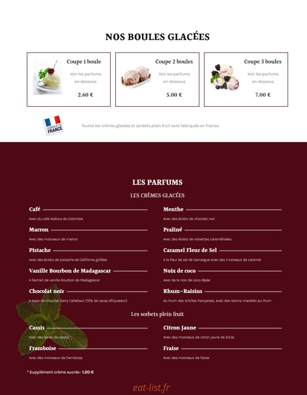Le Central Bar — carte page 4