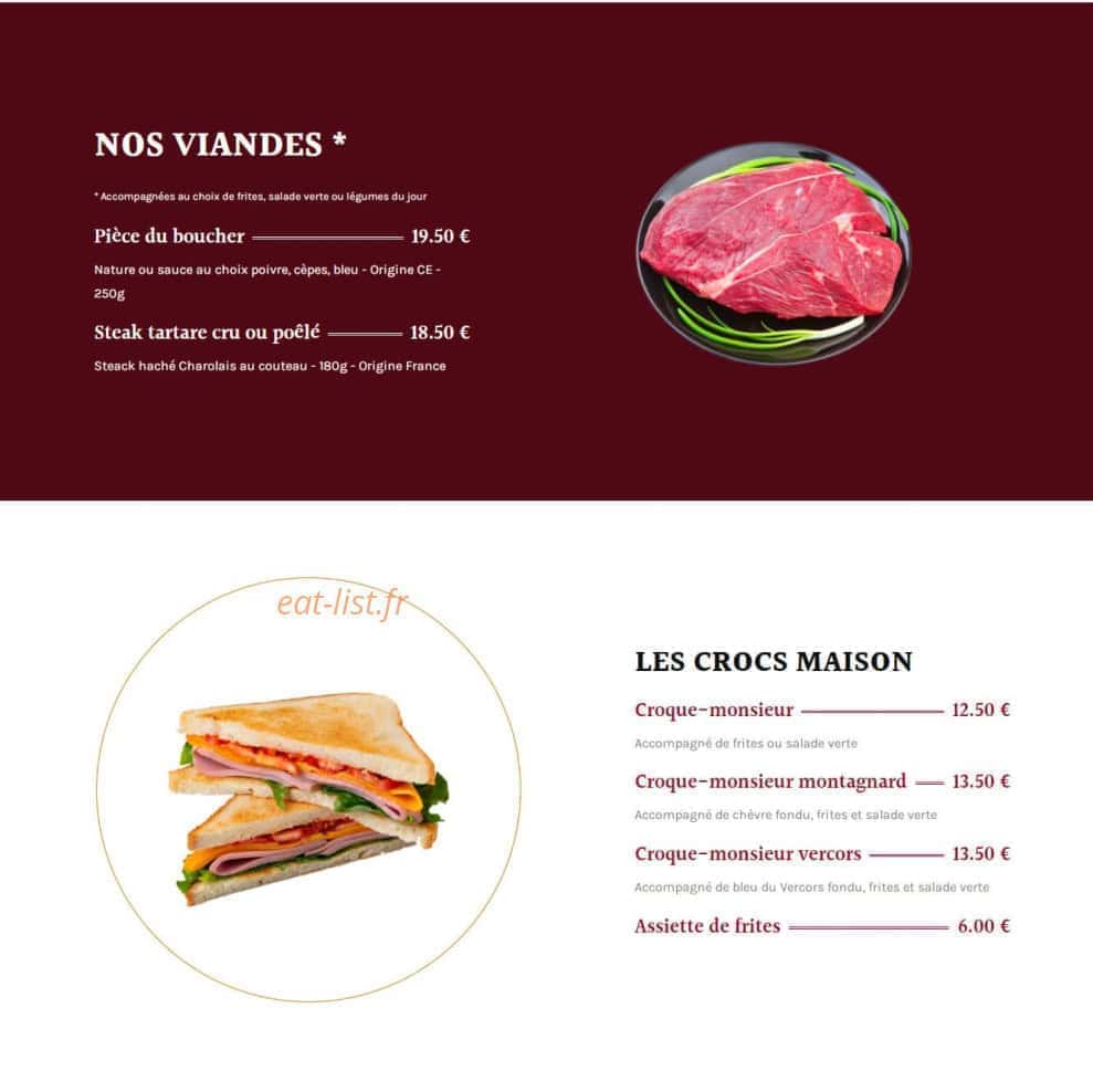 Le Central Bar — carte page 2