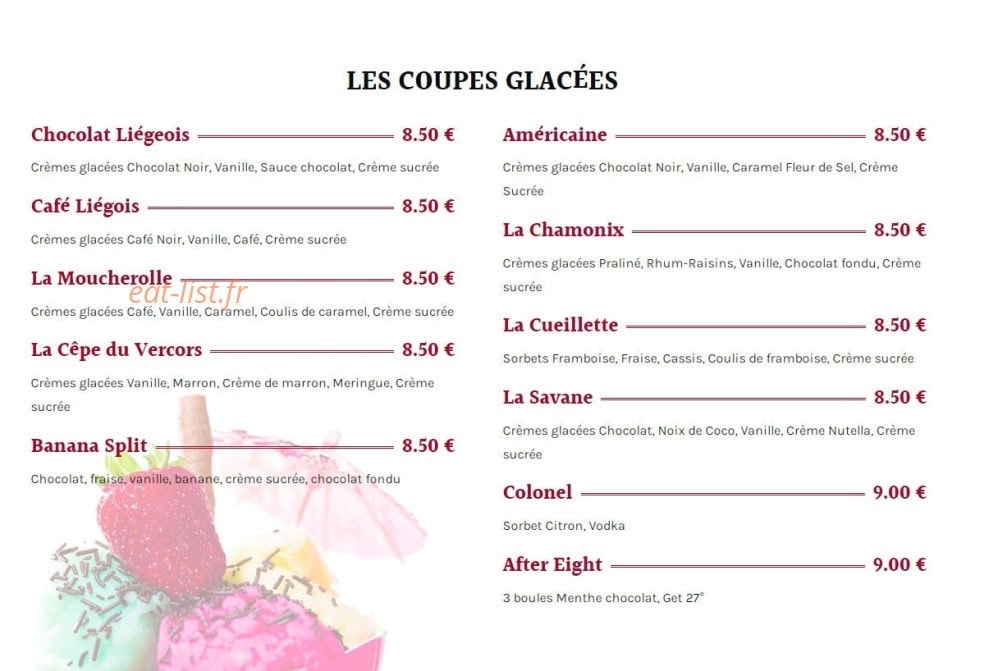 Le Central Bar — carte page 5