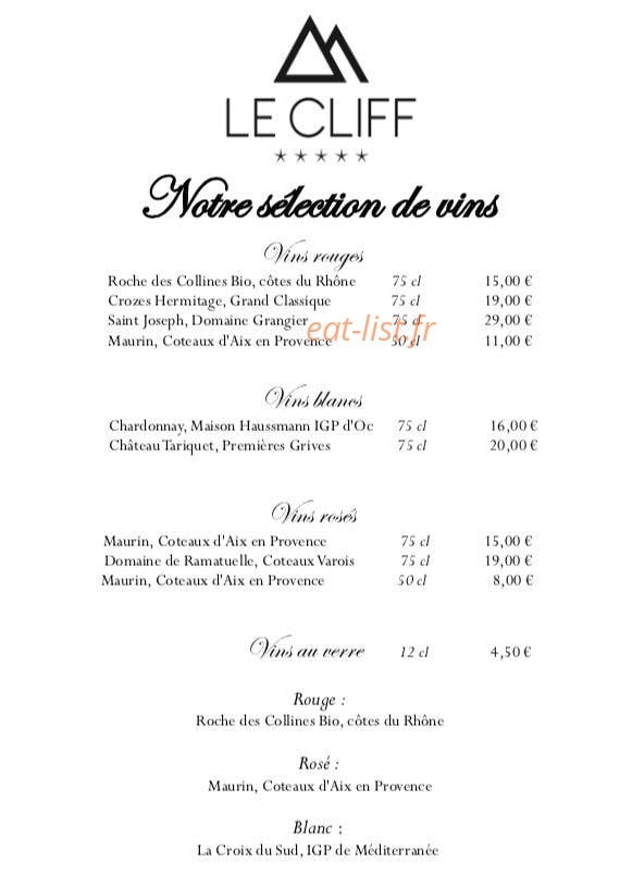 Le Cliff — carte page 9