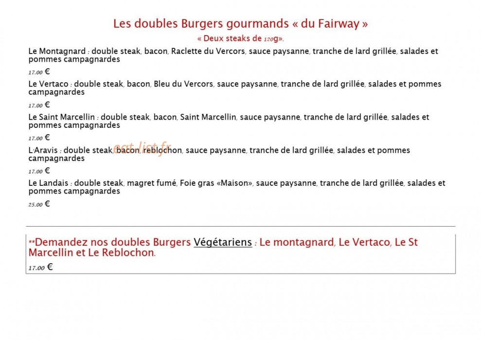 Le Fairway — carte page 5
