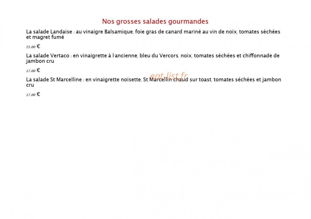 Le Fairway — carte page 4
