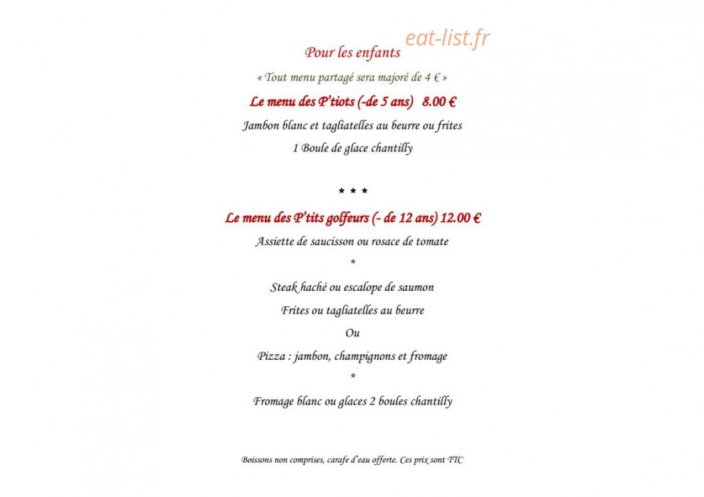 Le Fairway — carte page 7