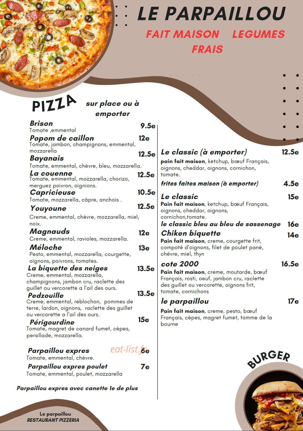 Le Parpaillou — carte page 1