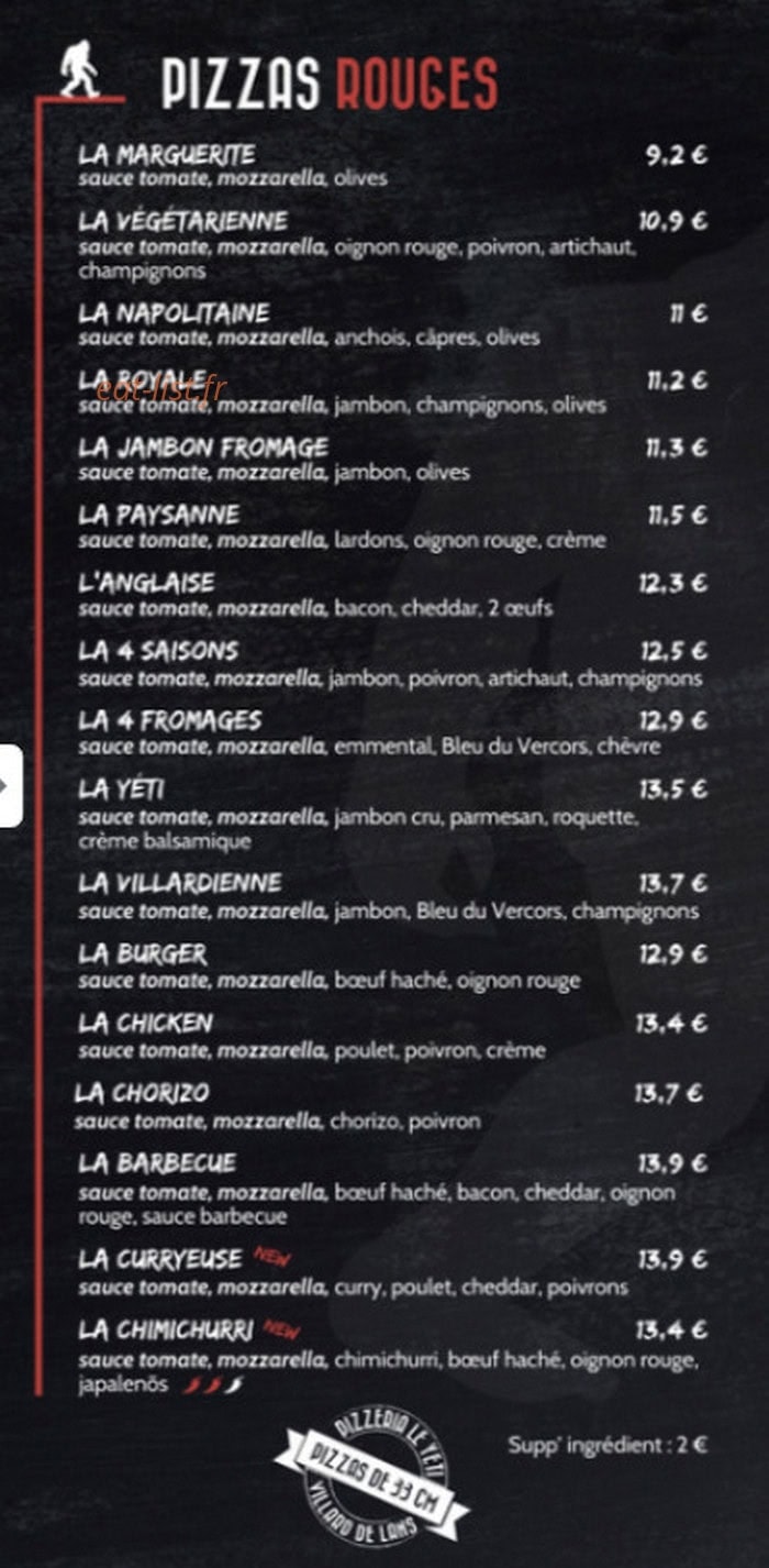 Le Yéti — carte page 2