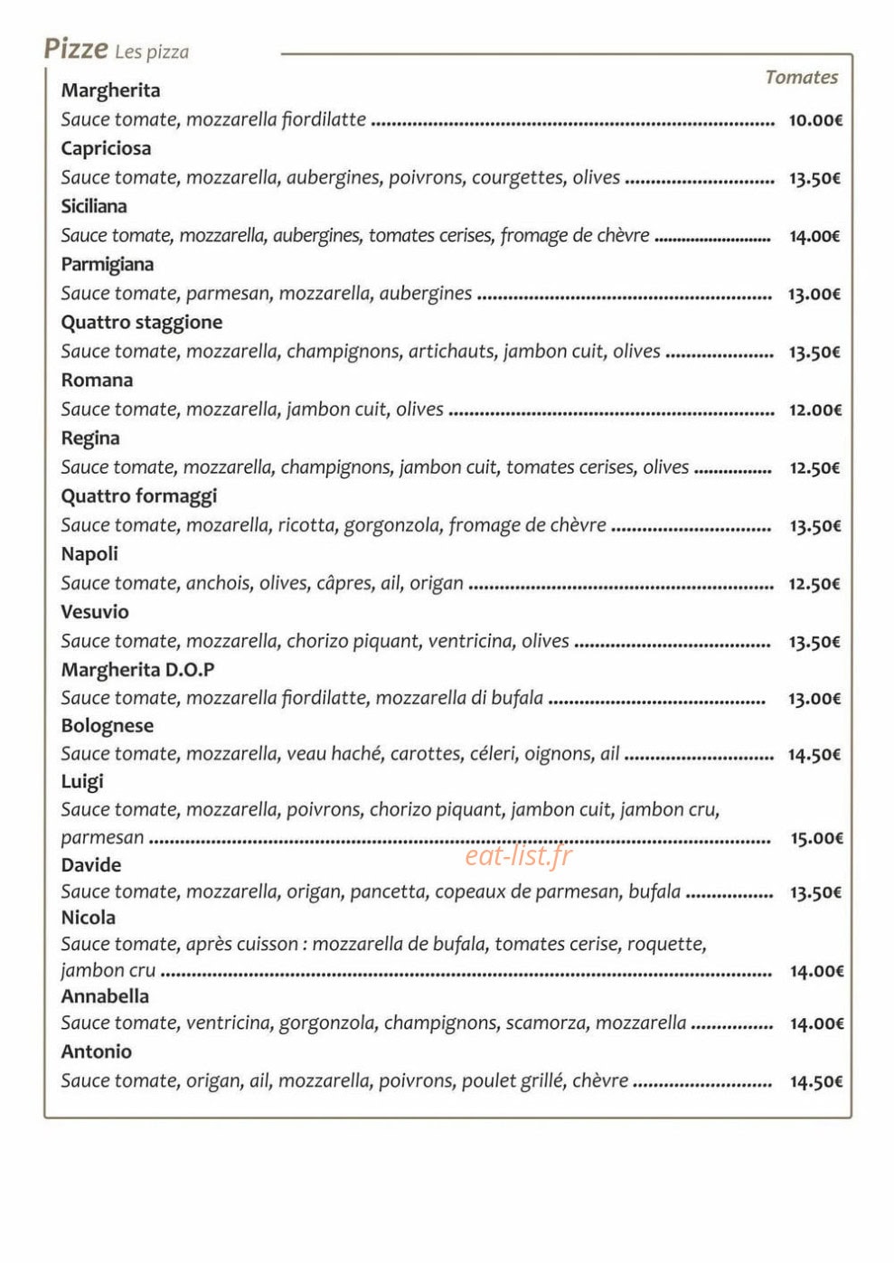 Bella Napoli — carte page 2