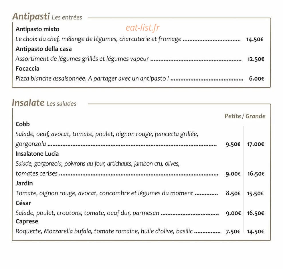 Bella Napoli — carte page 1