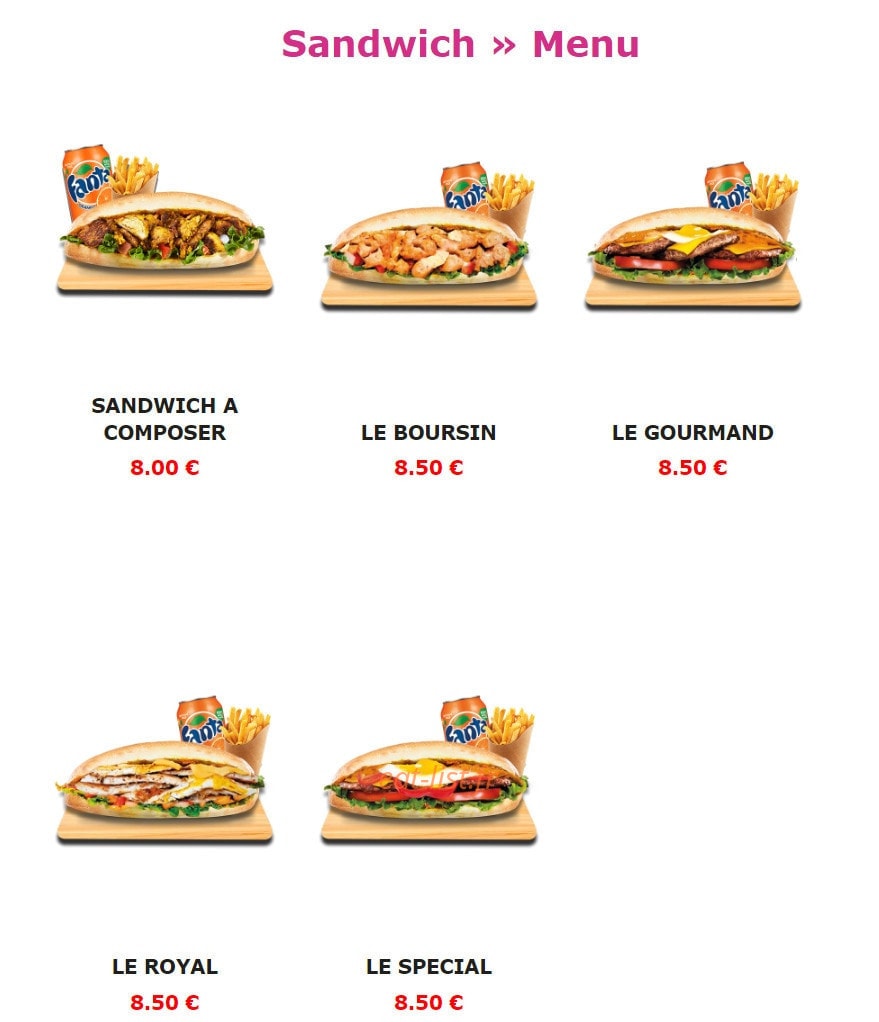 Burger Nine — carte page 4