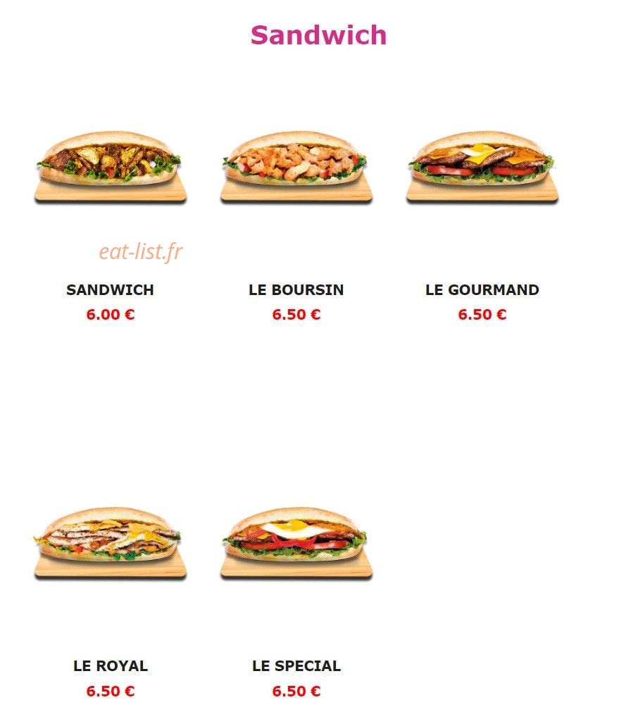 Burger Nine — carte page 3