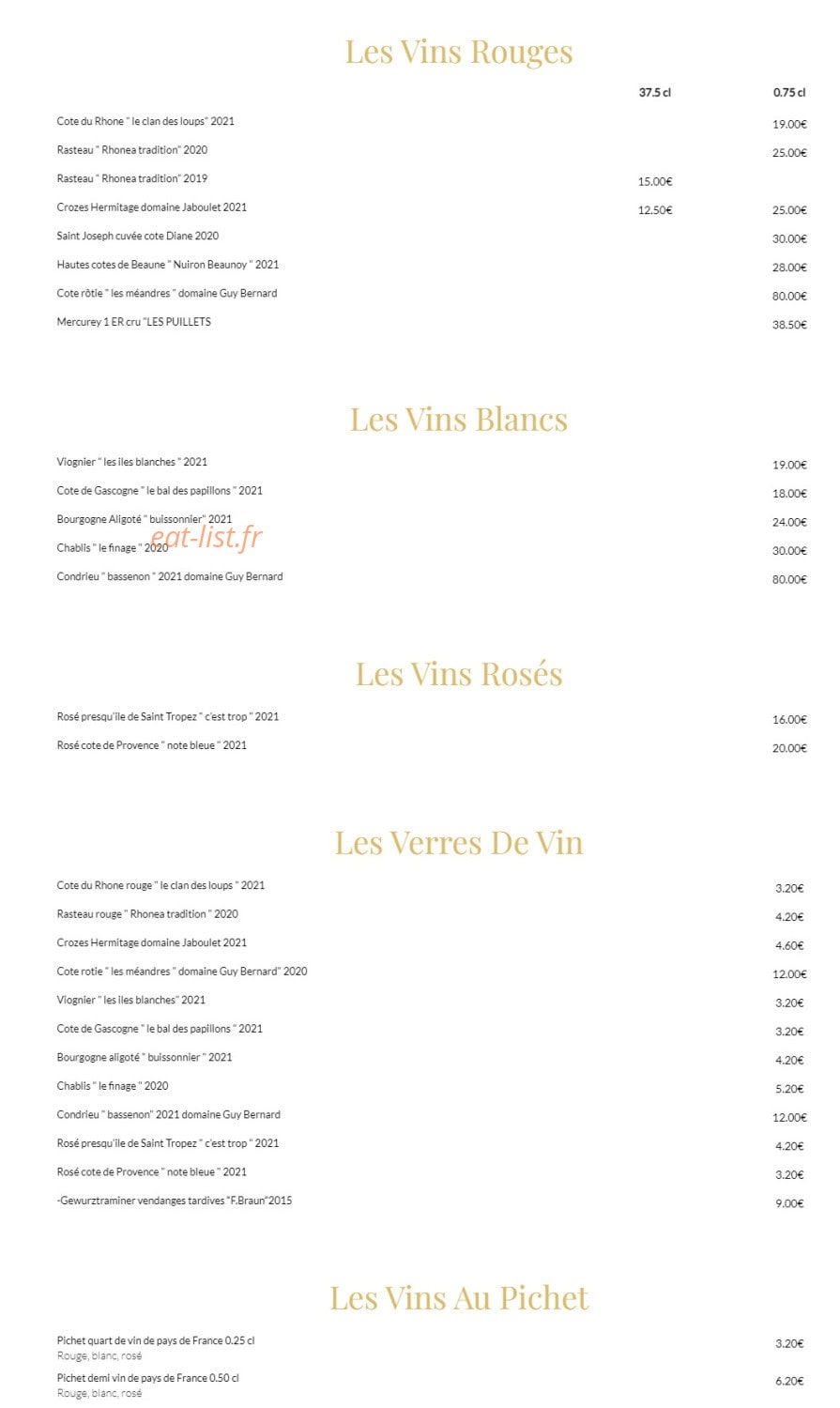 Le Rhapsody — carte page 3