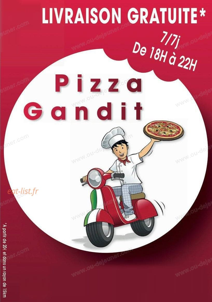 Pizza Gandit — carte page 1