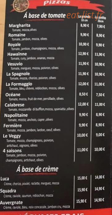 Burger Gambetta — carte page 2