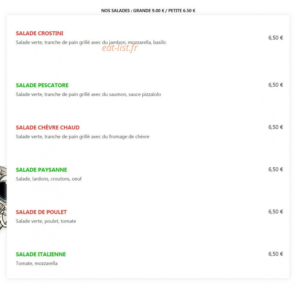 Latino Pizza — carte page 8
