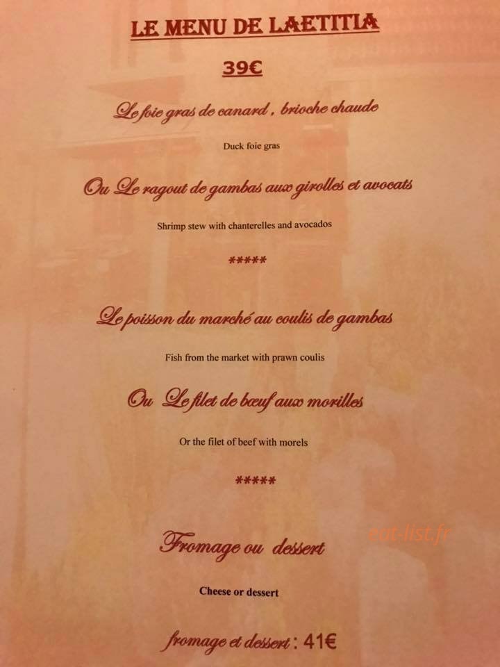 L'auberge Gourmande — carte page 4