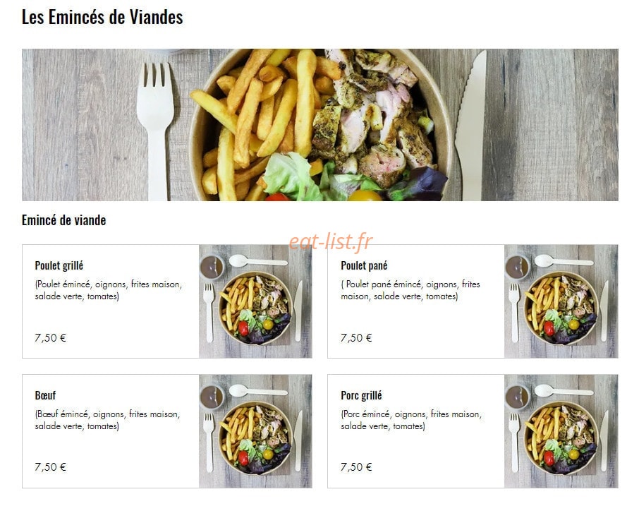 Tendance poulet — carte page 3