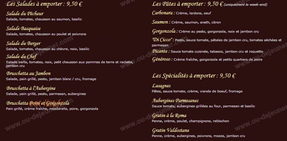 La Bella Vita — carte page 8